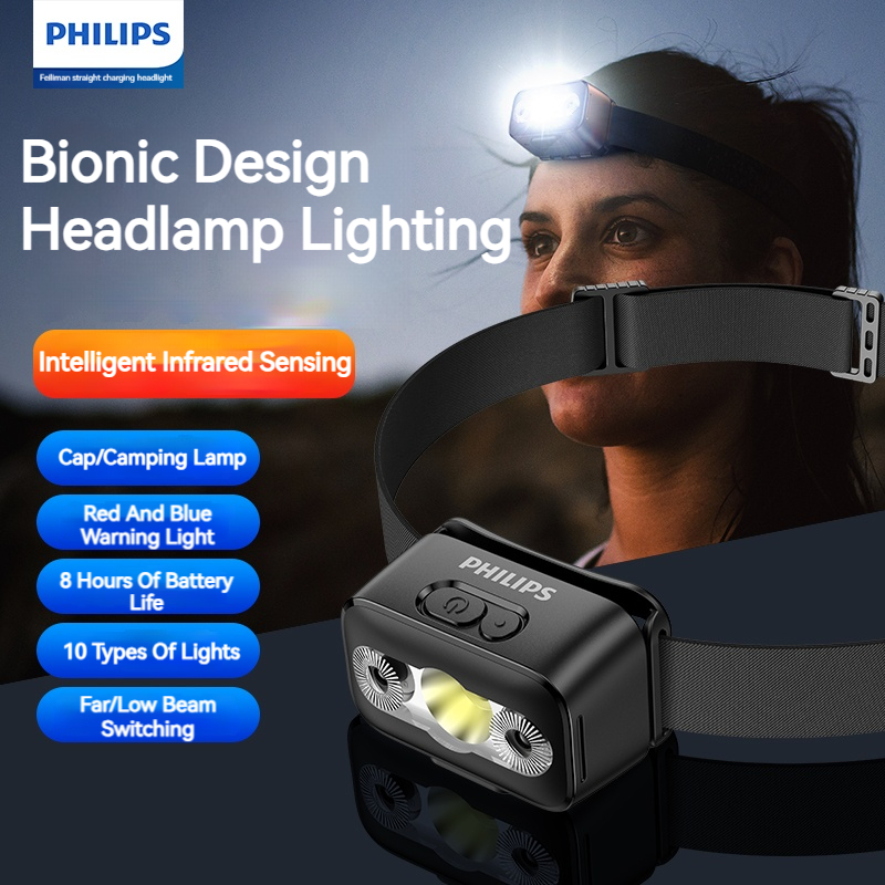 Outdoor Lighting Beacon - Philips LED Headlamp Sensor Head Flashlight