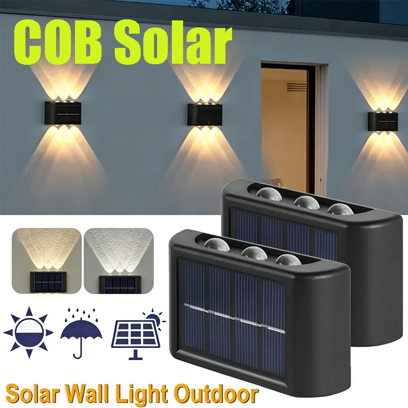 Outdoor Lighting Garden - COB Solar Wall Lamp Outdoor Waterproof