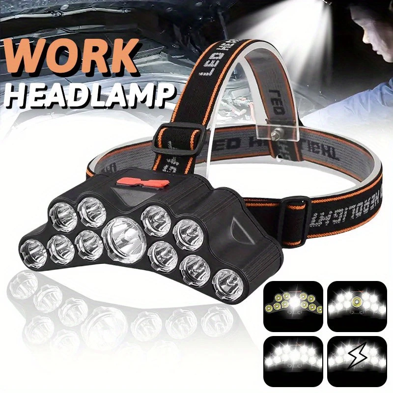 Outdoor Lighting Beacon - 11 LED Headlamp Strong Light Head