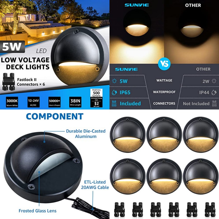 Outdoor Lighting Voltage - 5W LED Low Voltage Deck Lights,