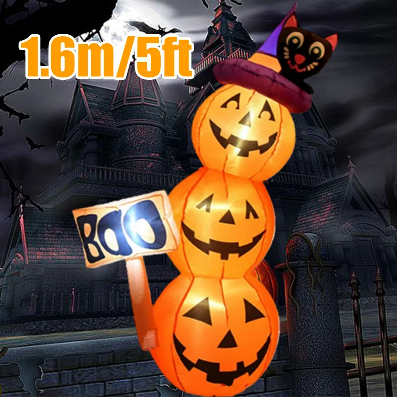 Outdoor Lighting Effects - 1.6M/5FT Halloween Inflatable Model Pumpkin Built-in