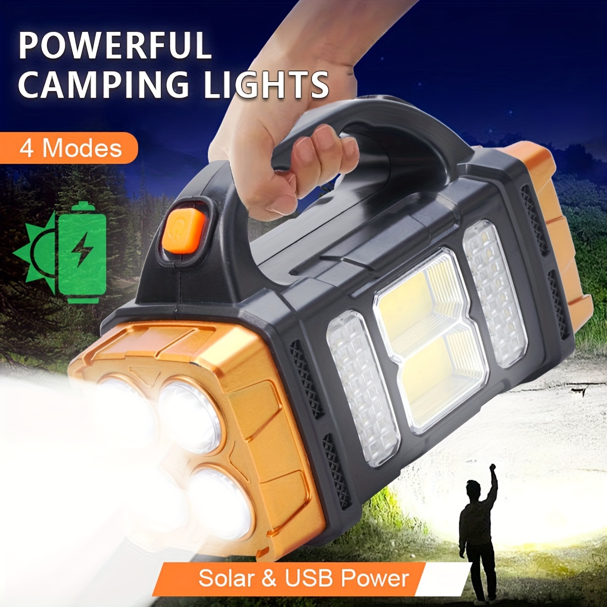 Photocell Outdoor Lighting - New Upgrade Rechargeable High Power Solar