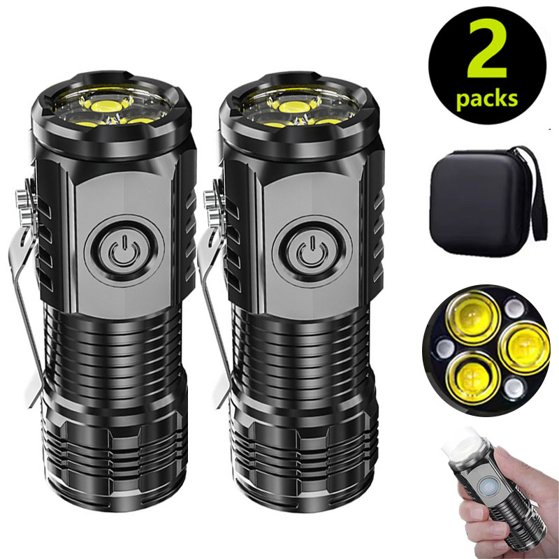 Outdoor Lighting Beacon - Mini 3LED Flashlight With Pen Clip，Night