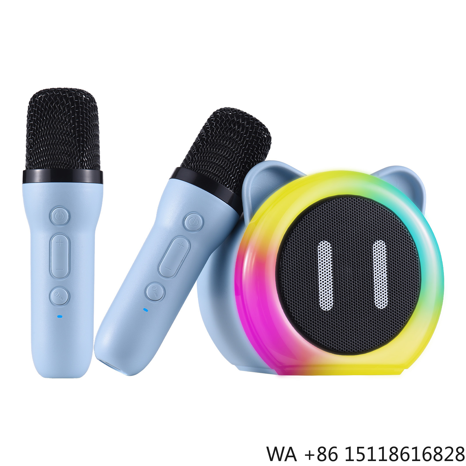 Outdoor Lighting Garden - Karaoke Machine with 2 Wireless Microphones