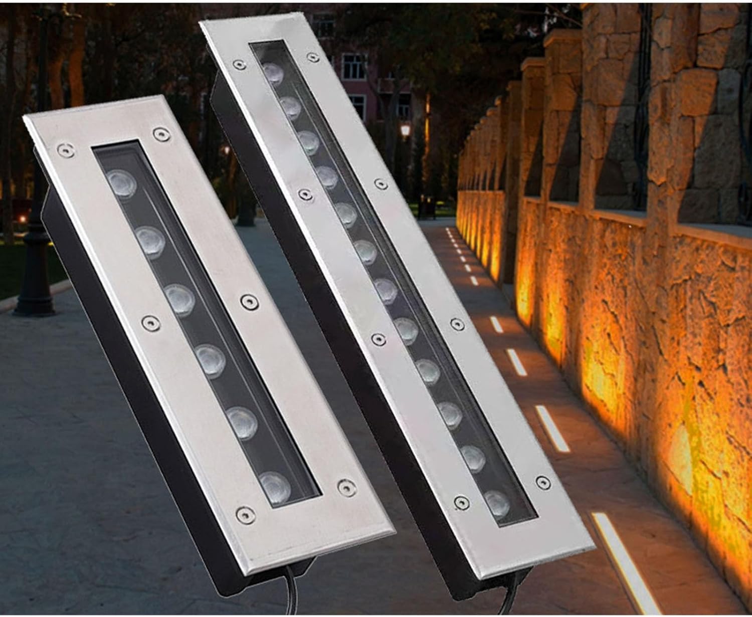 Ground Light Recessed - Linear Rectangular Recessed LED In Ground
