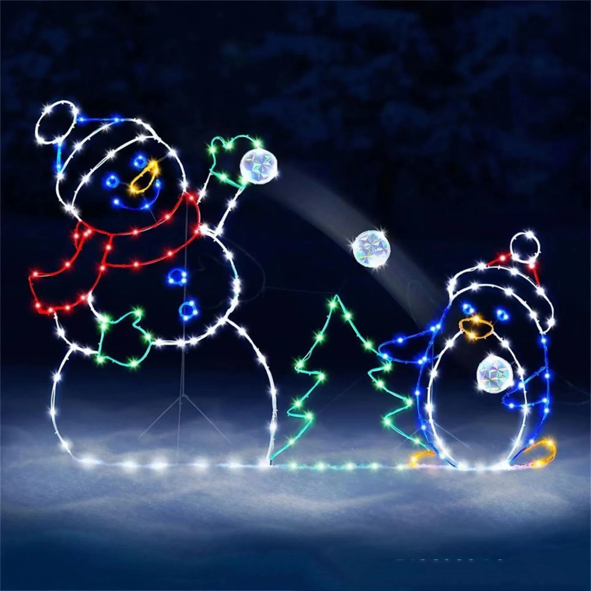 Animated Snowball Light LED Gl - đánh giá và giá Outdoor Lighting Effects