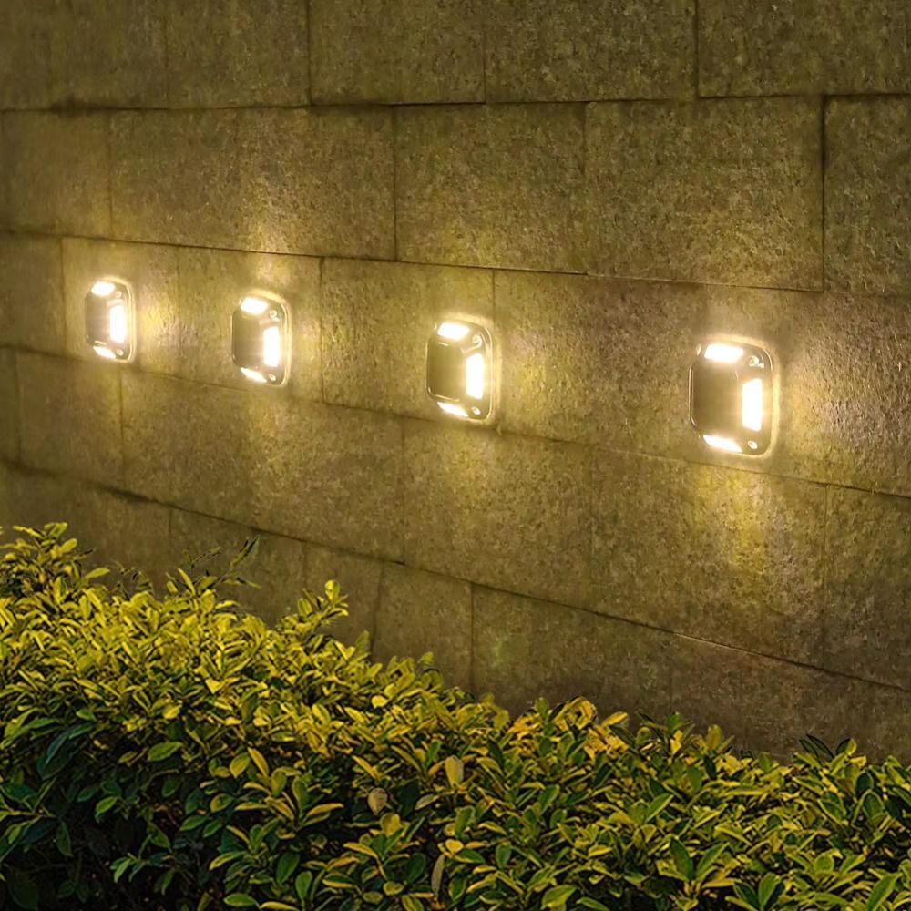 4 PCS 8 LED Solar Ground Light - đánh giá và giá Ground Light Recessed