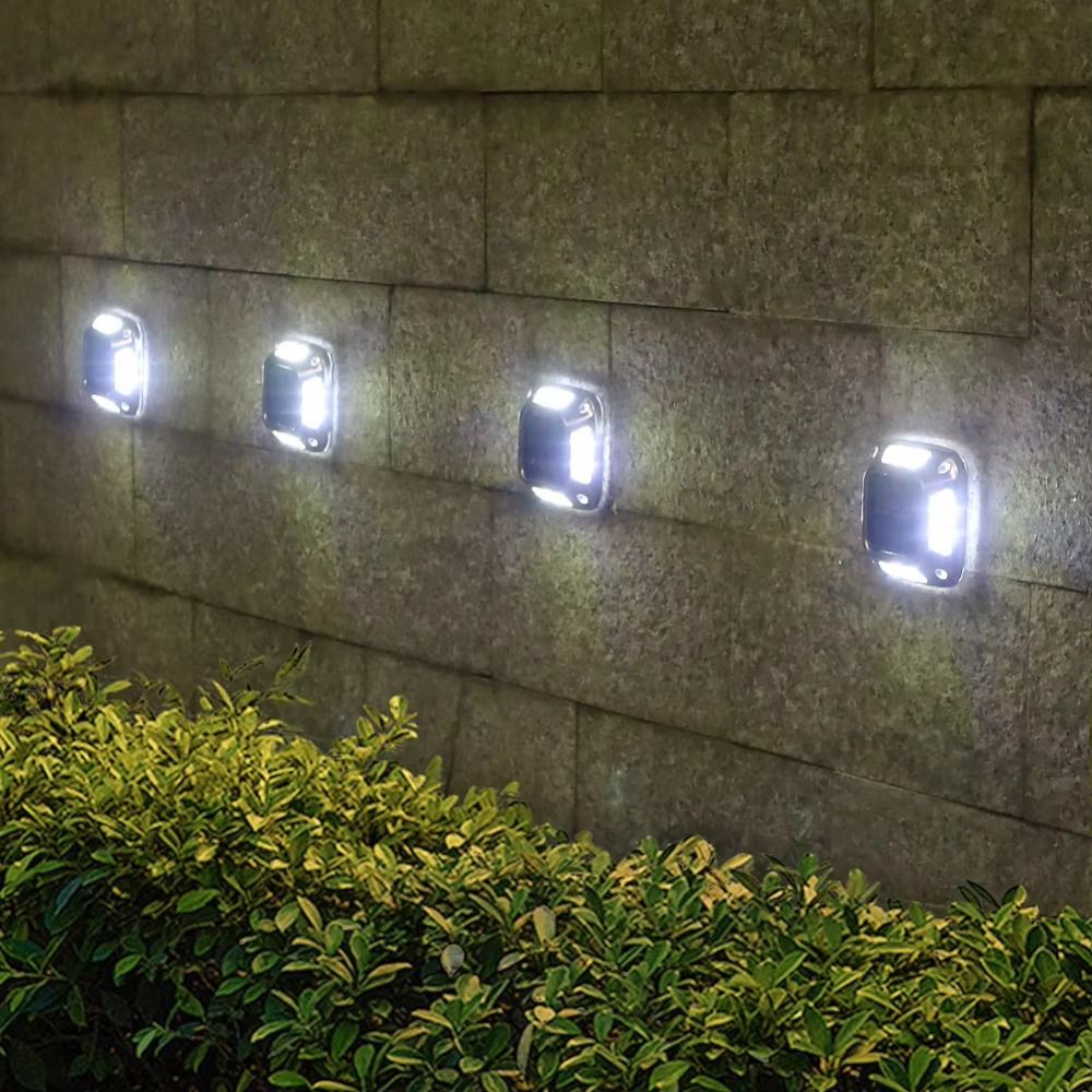 4 PCS 8 LED Solar Ground Light - đánh giá và giá Ground Light Recessed