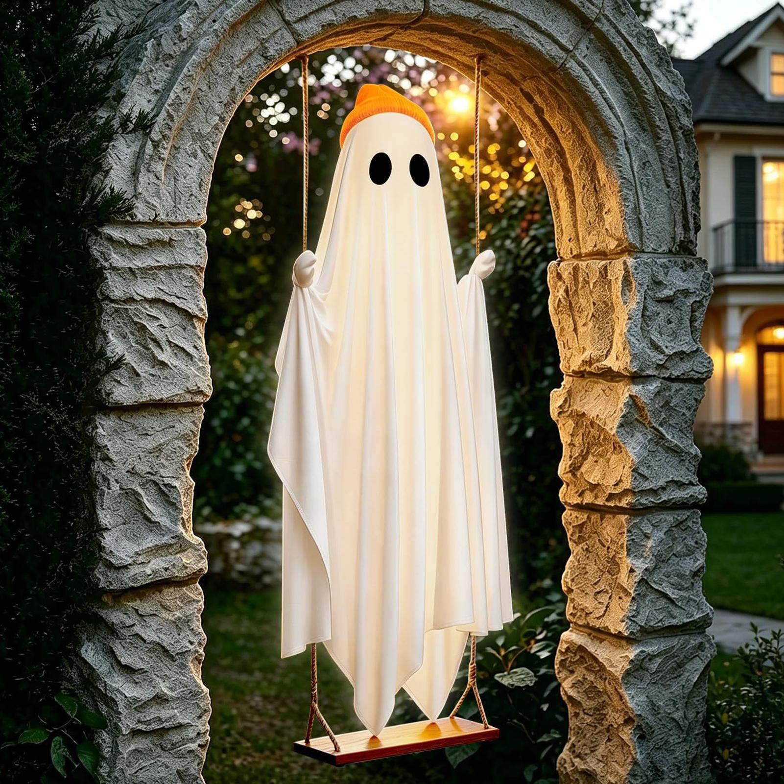 Halloween Ghost Decor With Rem - đánh giá và giá Outdoor Lighting Battery Operated