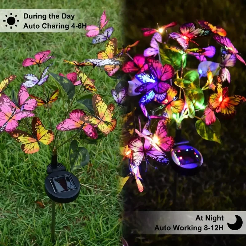 Solar LED Butterfly Garden Lig - đánh giá và giá Outdoor Lighting Effects