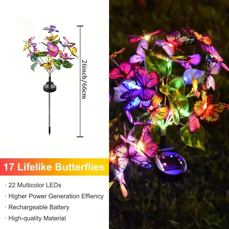 Solar LED Butterfly Garden Lig - đánh giá và giá Outdoor Lighting Effects