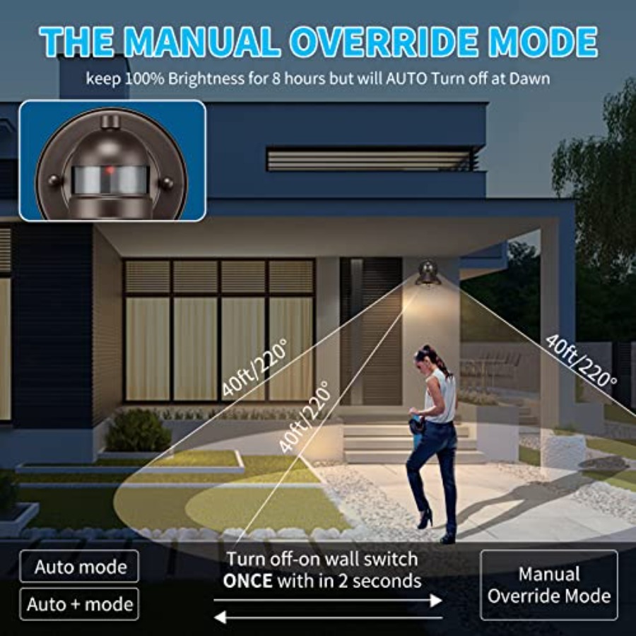 2 Pack Motion Sensor Outdoor L - đánh giá và giá Outdoor Lighting Motion Sensor