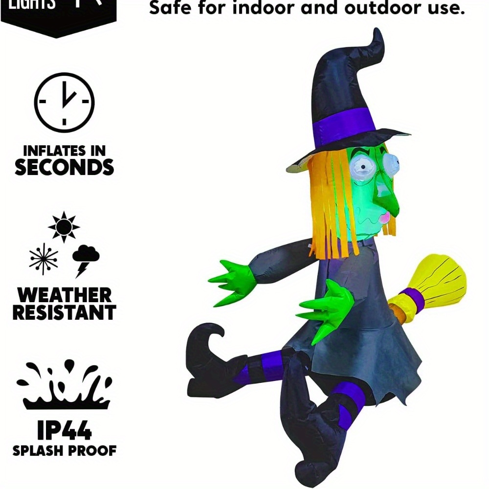 4FT Halloween Inflatable Witch - đánh giá và giá Outdoor Lighting Effects