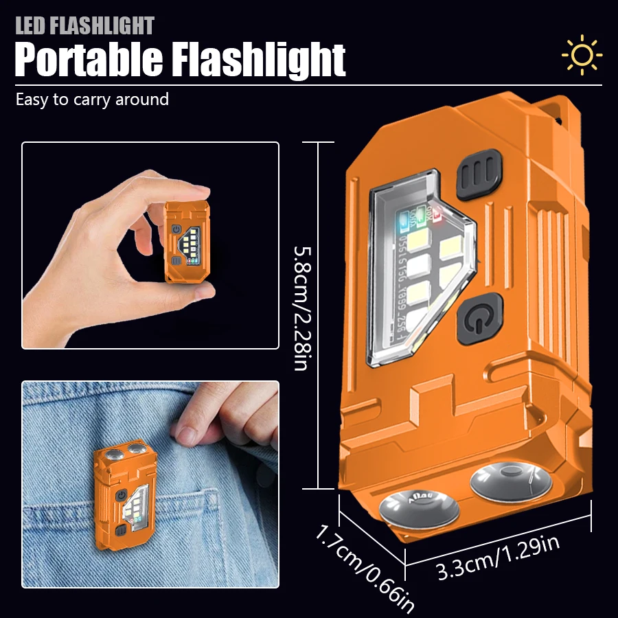 Mini Keychain EDC Flashlight R - đánh giá và giá Outdoor Lighting Black