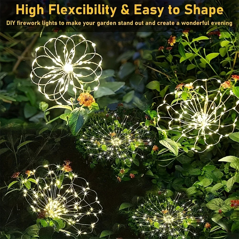 Solar LED Firework Fairy Light - đánh giá và giá Outdoor Lighting Effects