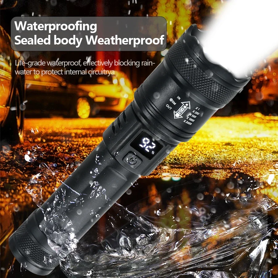 9900LM Powerful LED Flashlight - đánh giá và giá Outdoor Lighting Battery Operated
