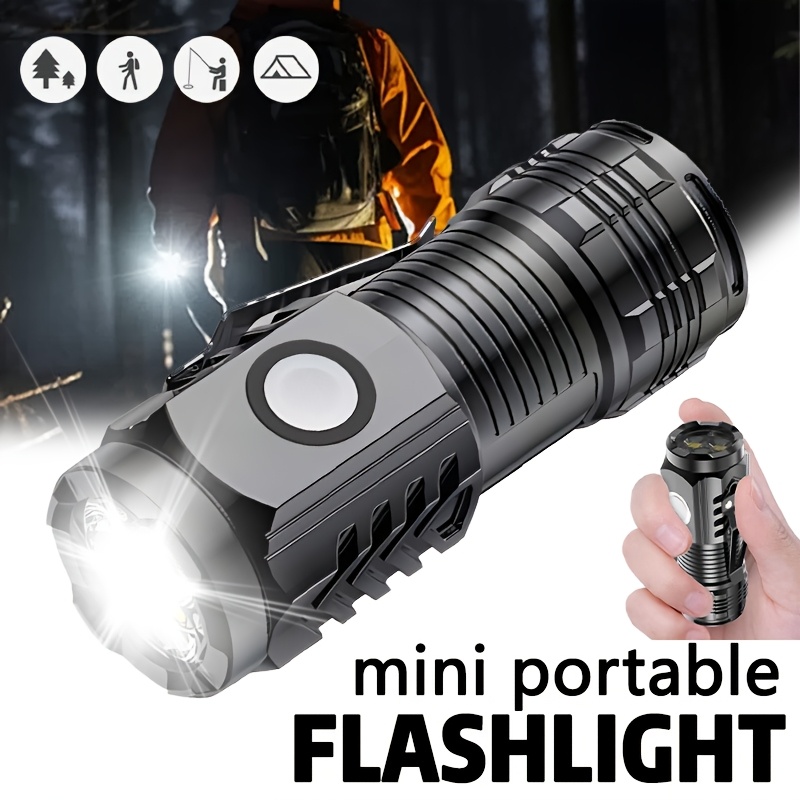 Mini 3LED Flashlight With Pen  - đánh giá và giá Outdoor Lighting Black