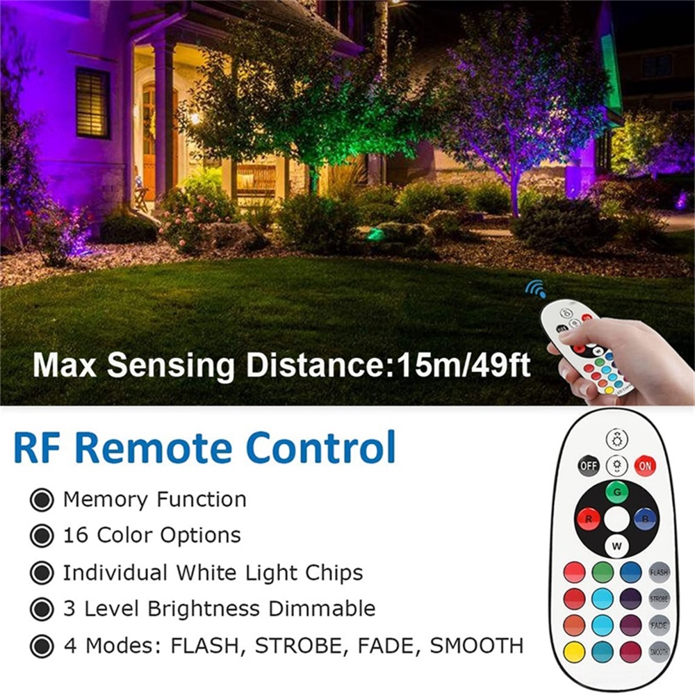 RGBW Landscape Lighting 10W wi - đánh giá và giá Outdoor Lighting Garden