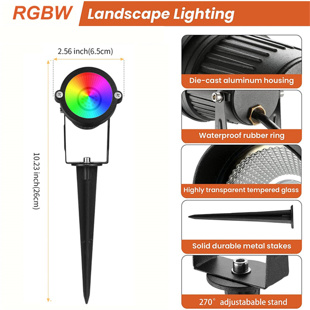 RGBW Landscape Lighting 10W wi - đánh giá và giá Outdoor Lighting Garden