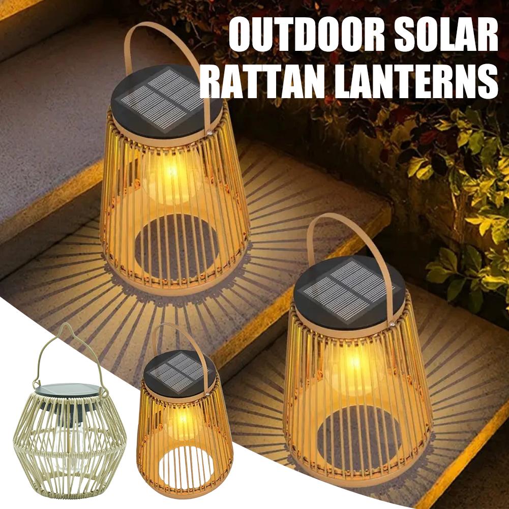 IP65 Waterproof Solar Rattan L - đánh giá và giá Outdoor Lighting Garden