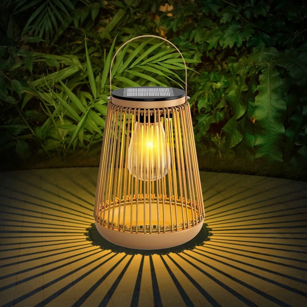 IP65 Waterproof Solar Rattan L - đánh giá và giá Outdoor Lighting Garden