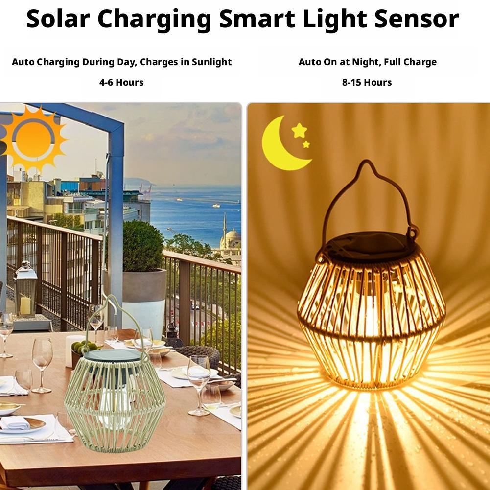 IP65 Waterproof Solar Rattan L - đánh giá và giá Outdoor Lighting Garden