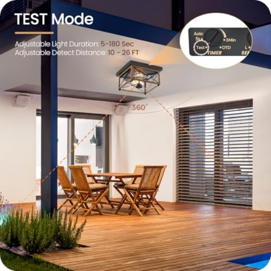 Outdoor Ceiling Light with Mot - đánh giá và giá Outdoor Lighting Motion Sensor