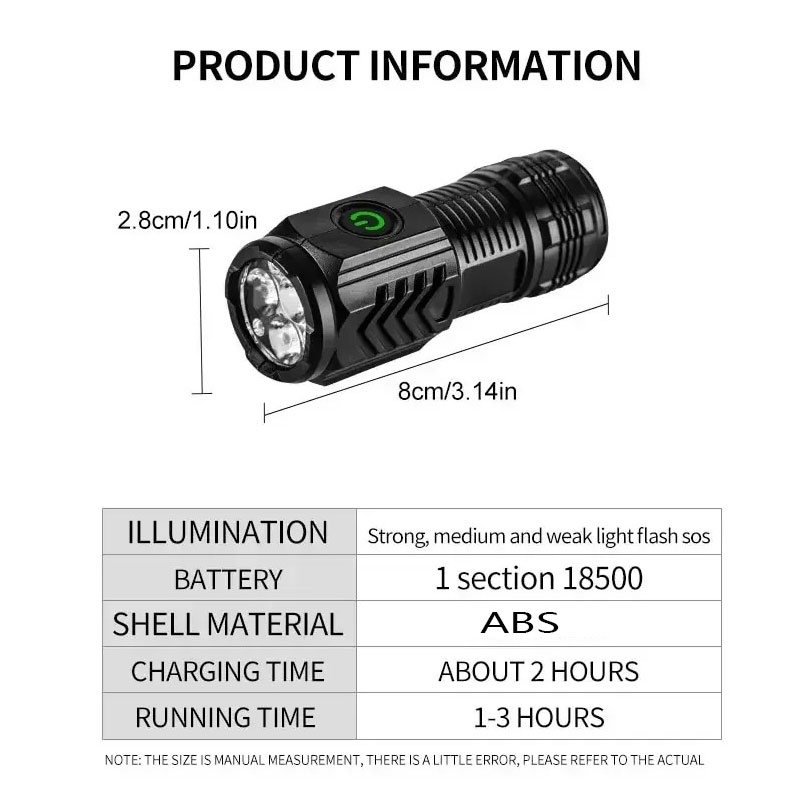 Mini 3LED Flashlight With Pen  - đánh giá và giá Outdoor Lighting Beacon