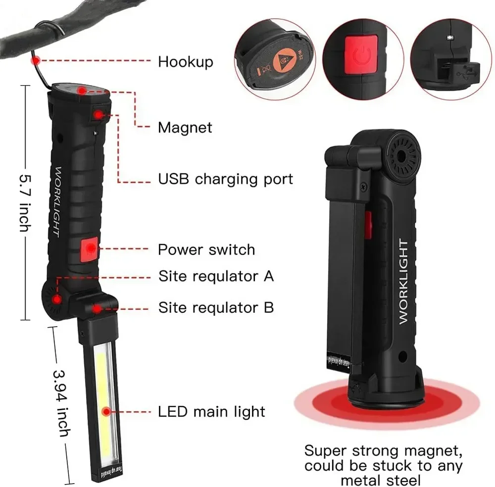 LED COB Flashlight USB Recharg - đánh giá và giá Outdoor Lighting Beacon
