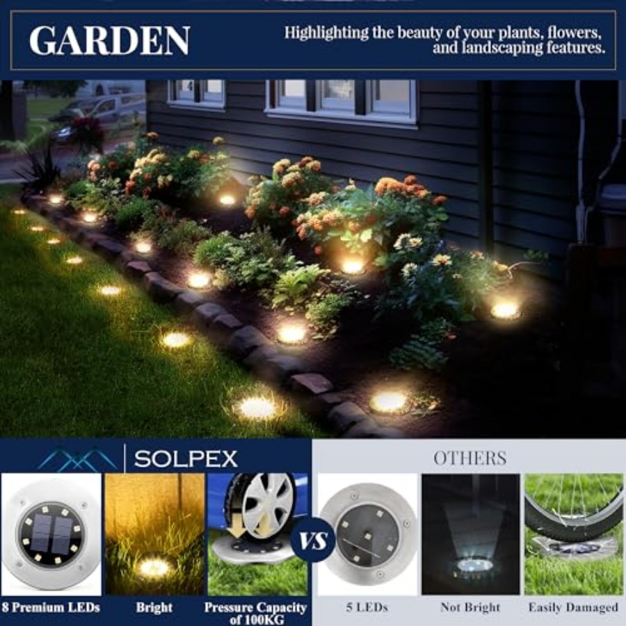 Solar Ground Lights Solar Ligh - đánh giá và giá Outdoor Lighting Garden