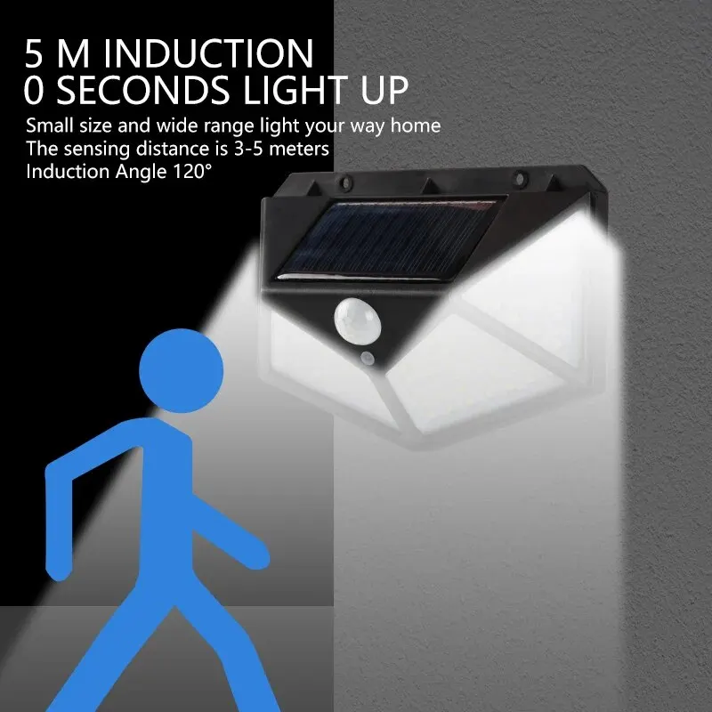 Motion Sensor 100LED Solar Wal - đánh giá và giá Outdoor Lighting Motion Sensor
